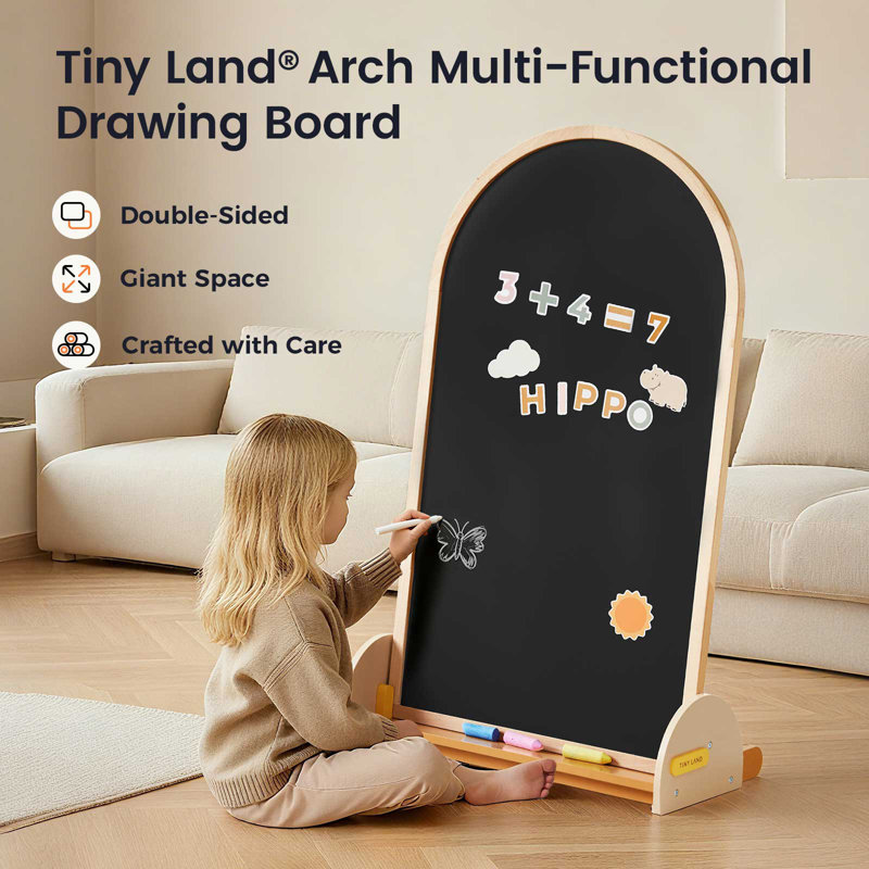 Tiny Land® Double-Sided Arched Magnet Chalkboard & Reviews | Wayfair